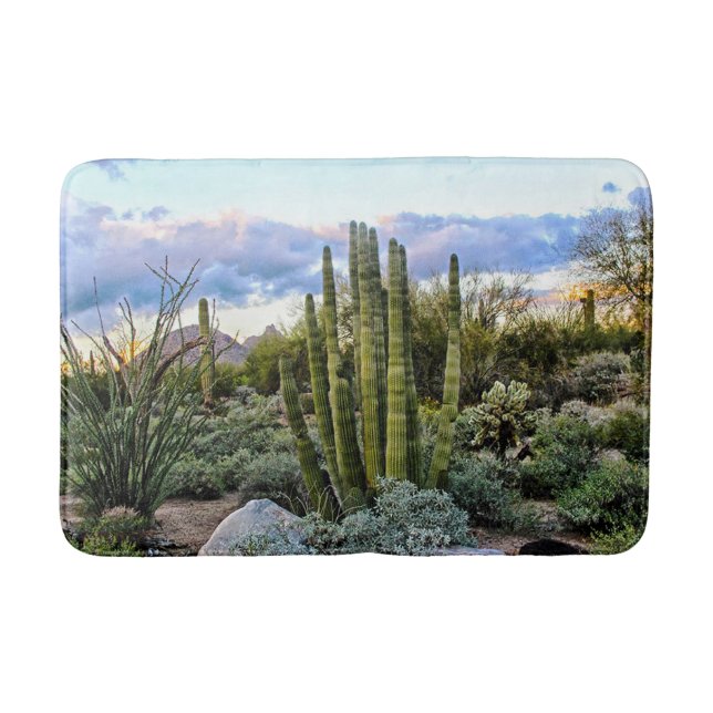 Scottsdale Succulent Sunset Bath Mat (Front)