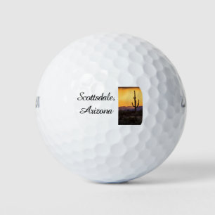 Scottsdale sunset before the storm golf balls