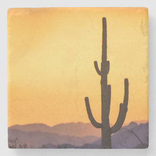 Scottsdale sunset before the storm stone coaster
