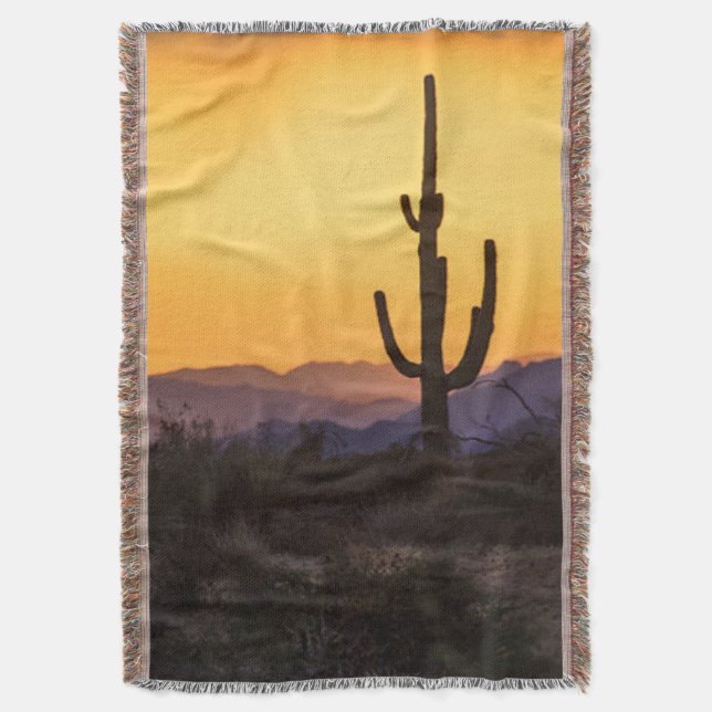 Scottsdale sunset before the storm throw blanket (Front Vertical)