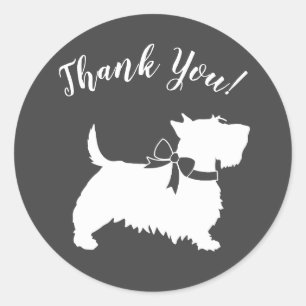 Scotty Dog Baby Shower Classic Round Sticker