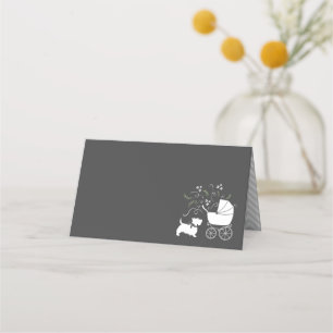 Scotty Dog Baby Shower Place Card
