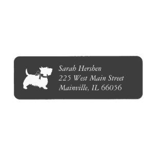 Scotty Dog Baby Shower Puppy Scottish Terrier Grey