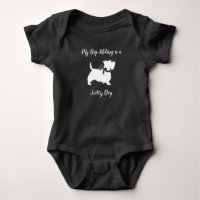 Scotty Dog Baby Shower Puppy Scottish Terrier Grey