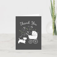 Scotty Dog Baby Shower Puppy Scottish Terrier Grey