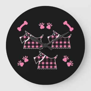 Scotty Terrier Dogs Cute Funny Terriers Breeds Thr Large Clock