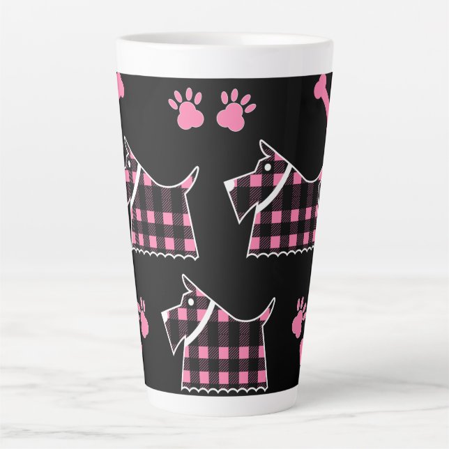Scotty Terrier Dogs Cute Funny Terriers Breeds Thr Latte Mug (Front)