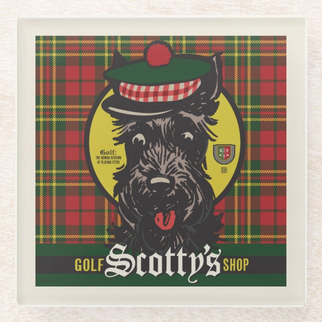Scotty's Golf Shop Glass Coaster (Front)