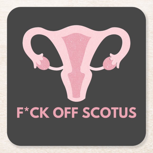 SCOTUS Abortion Ban Protest  Square Paper Coaster (Front)