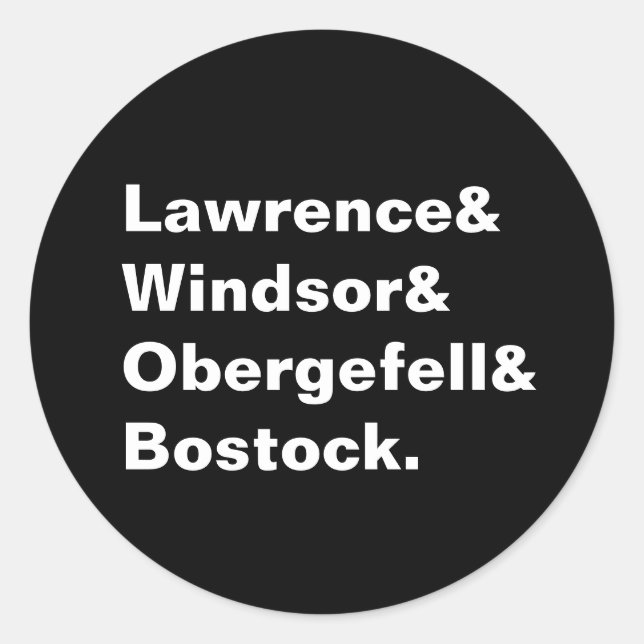 SCOTUS Equality Cases Sticker (Front)