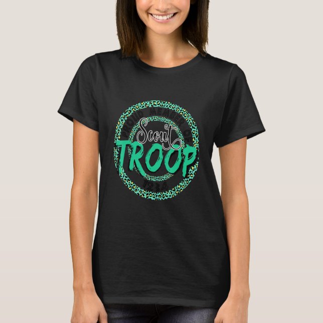 Scou  Proud Member Of Troop Cookie Mum Cookie Girl T-Shirt (Front)