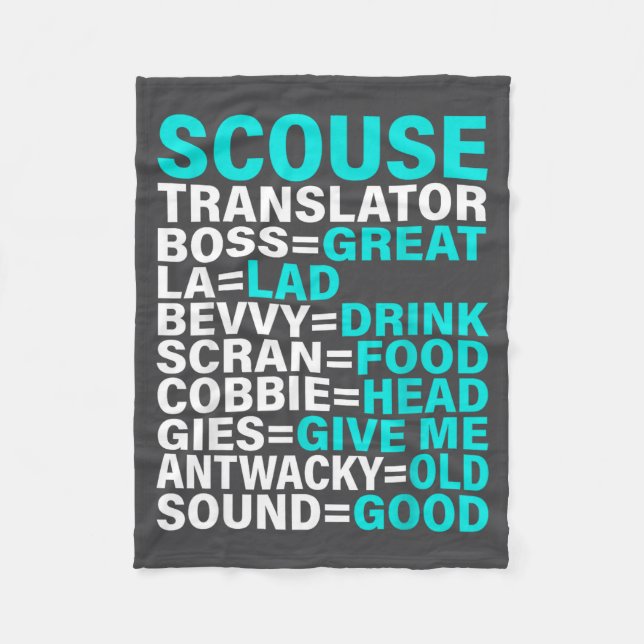 Scouse Accent Translator Funny Liverol  Fleece Blanket (Front)