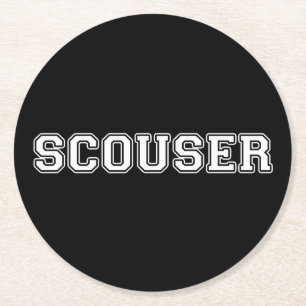 Scouser Round Paper Coaster