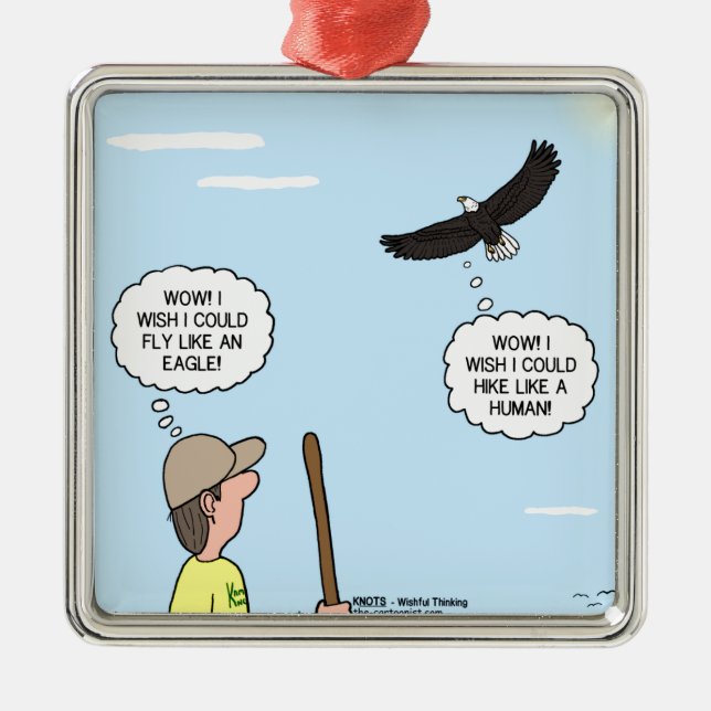 Scout and Eagle Thoughts Metal Tree Decoration (Front)