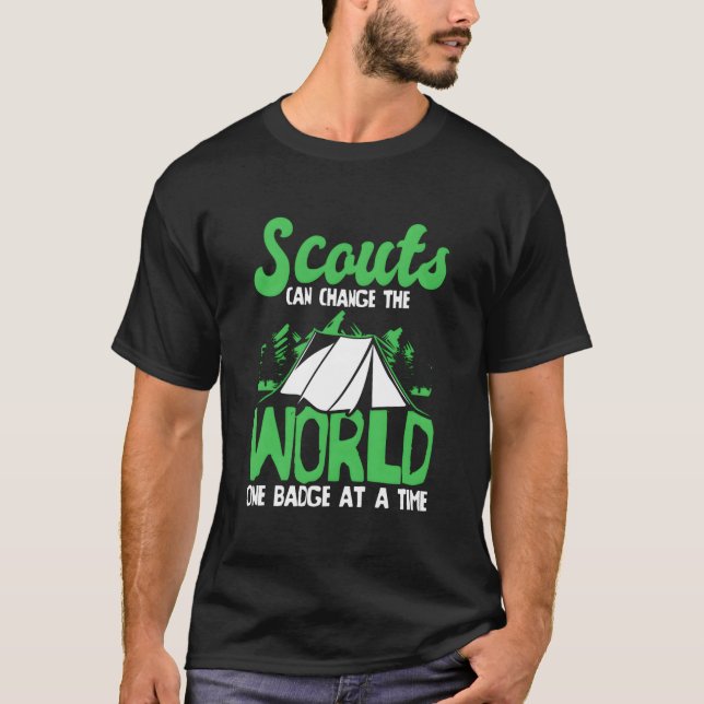 Scout Badge Uniform Nature Wilderness Scouting T-Shirt (Front)