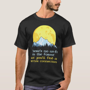Scout Camp Camping Mountain Vintage Full Moon Fore T-Shirt