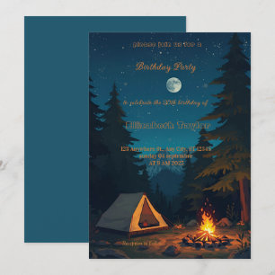 scout Camping party birthday invitation