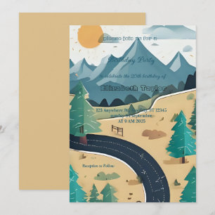 scout Camping party birthday  invitation