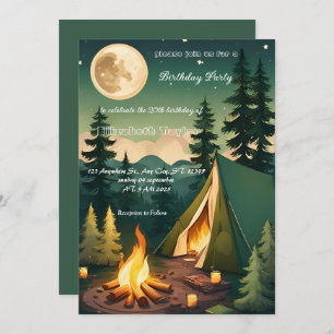 scout Camping party birthday invitation