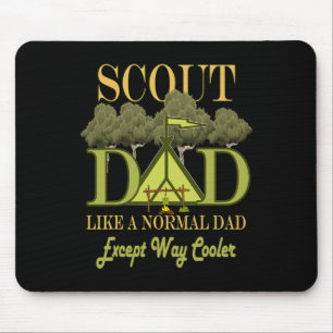 Scout Dad Leader Camping Scouting For Men Fathers Mouse Mat