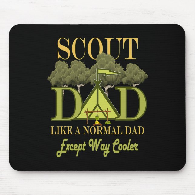 Scout Dad Leader Camping Scouting For Men Fathers  Mouse Mat (Front)