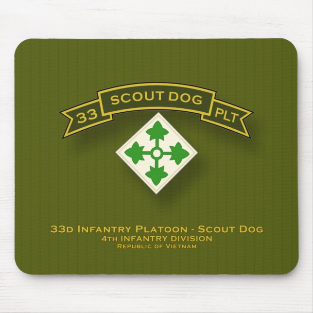 Scout Dog Platoons Mouse Mat (Front)