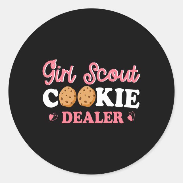 Scout for Girls Cookie Dealer Bakery Bakes Cookies Classic Round Sticker (Front)