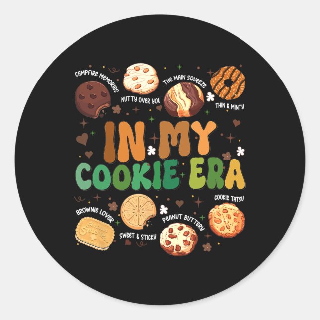 Scout For Girls Cookie Dealer In My Cookie Era Cam Classic Round Sticker (Front)