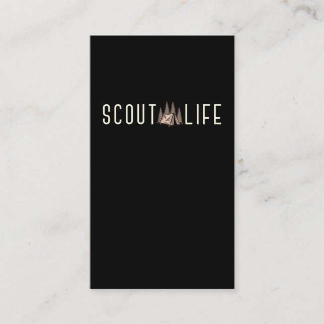 Scout Forest Mountain Camper Adventure Nature Business Card (Front)
