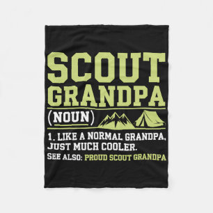 Scout Grandpa Funny Camping Hiking Mountain Gift  Fleece Blanket