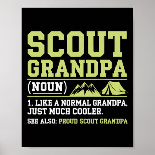 Scout Grandpa Funny Camping Hiking Mountain Gift Poster