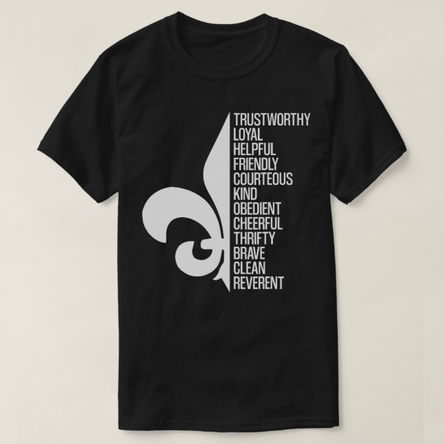 Scout Law Scouting Traits Funny Boy Summer Vacatio T-Shirt (Design Front)