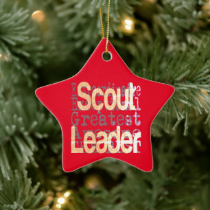 Scout Leader Extraordinaire Ceramic Tree Decoration