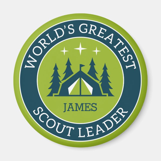 Scout Leader Personalised Magnet (Front)