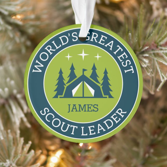 Scout Leader Personalised Ornament (Tree)