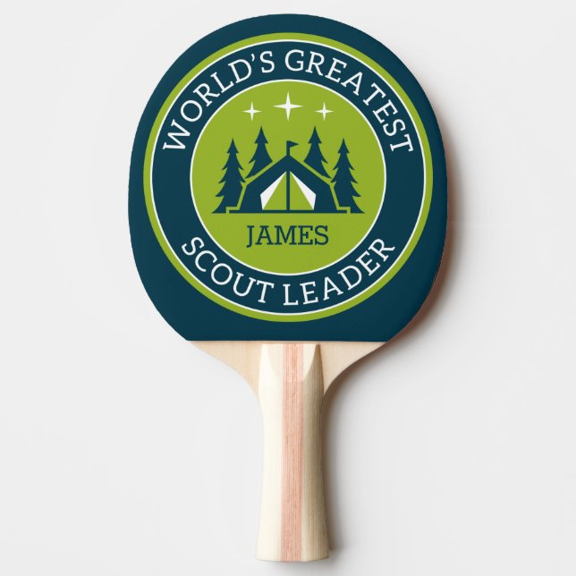 Scout Leader Personalised Ping Pong Paddle (Front)
