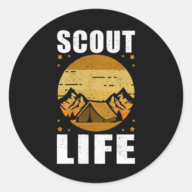 Scout Life | Camping Scouts Scouting Gift Classic Round Sticker (Front)