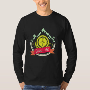Scout Life Hiking Mountain Adventure Buddies Campi T-Shirt