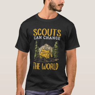 Scout Life Scouting Hiking Happy Camper Camp Tent T-Shirt