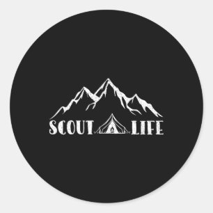 Scout Life Scouting Lovers Hiking Camper Scout Classic Round Sticker