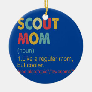 Scout Mum Definition Vintage Funny Scout Mum For Ceramic Tree Decoration