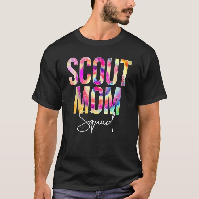 Scout Mum Squad Tie Dye Back To School Women Appre T-Shirt (Front)