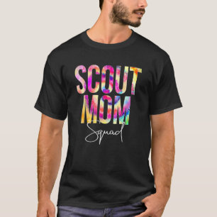 Scout Mum Squad Tie Dye Back To School Women Appre T-Shirt