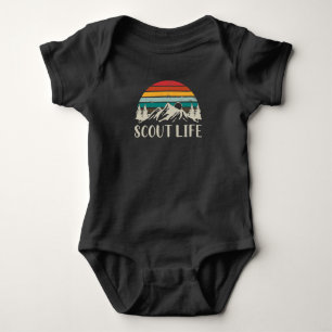 Scout Nature Forest Mountain Camper Adventure Baby Bodysuit