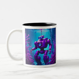 scout robot underwater Two-Tone coffee mug