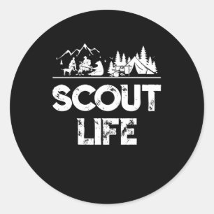 Scout Scouting Leader Camping Hiking Classic Round Sticker