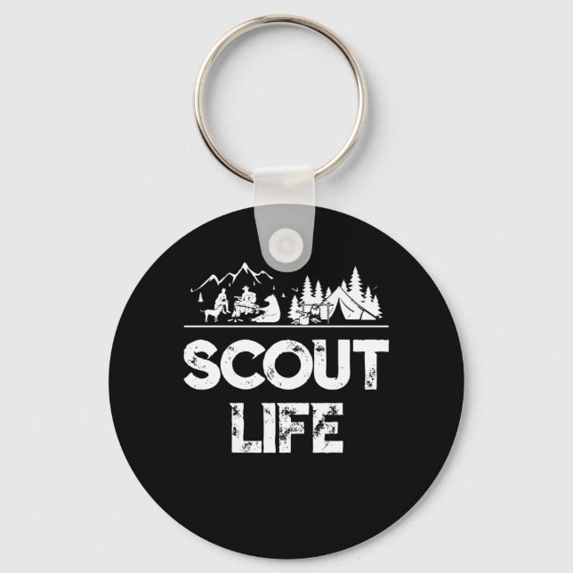 Scout Scouting Leader Camping Hiking Key Ring (Front)