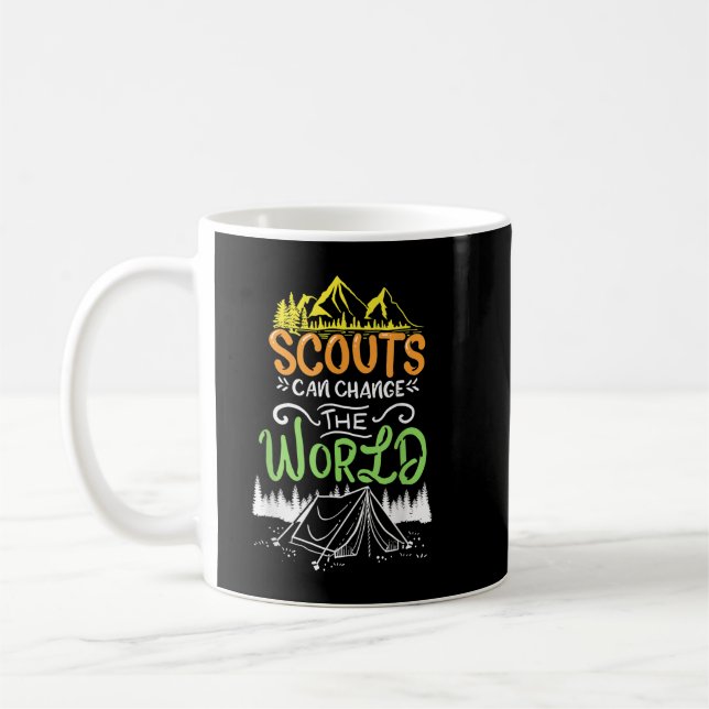 Scout Scouts Camp Mountains Coffee Mug (Left)