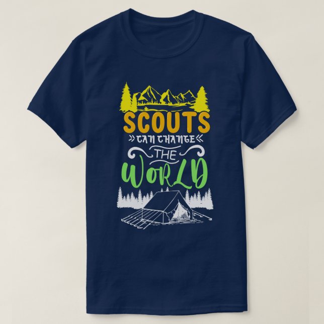 Scout Scouts Camping Shirt Mountains Hiking (Design Front)
