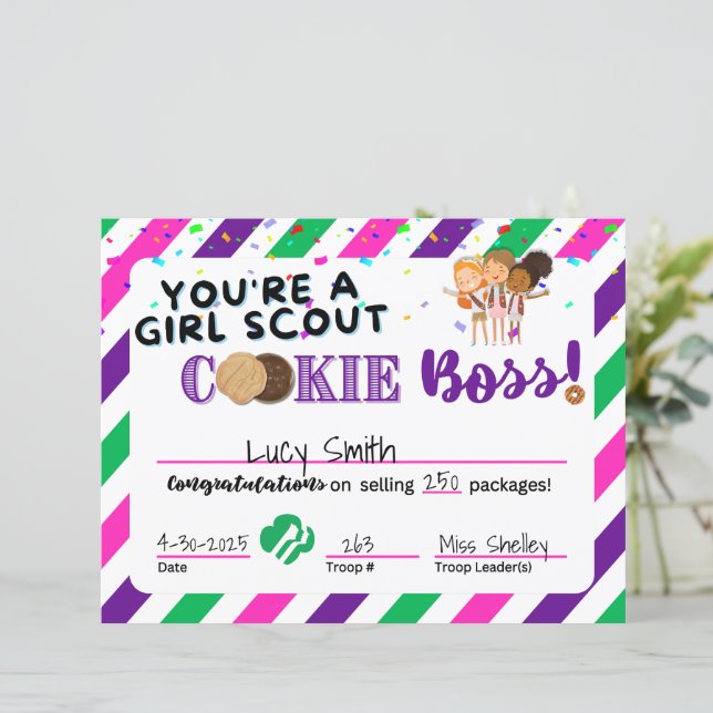 Scout Selling Cooke Boss Award (Standing Front)